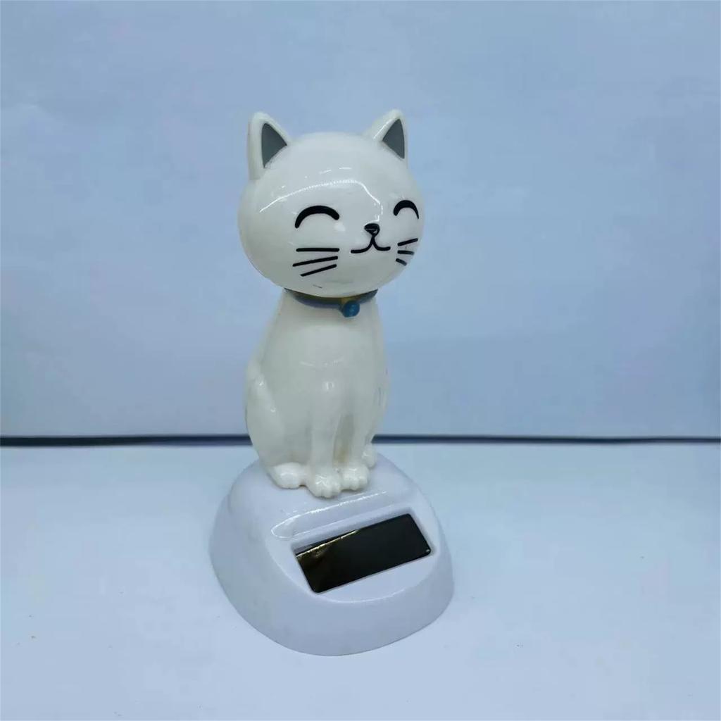 Solar Powered Animal Figurine Swinging Head Bobble Toy Decorative Dancing Figure with Base for Car Dashboard Home Office Desk Display
