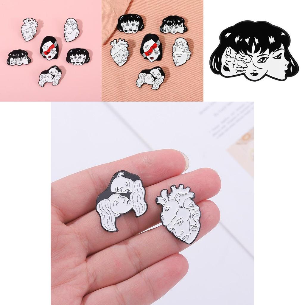Metal Brooch Stunning With Playful Facial Expressions For Creative Accessories Fashion