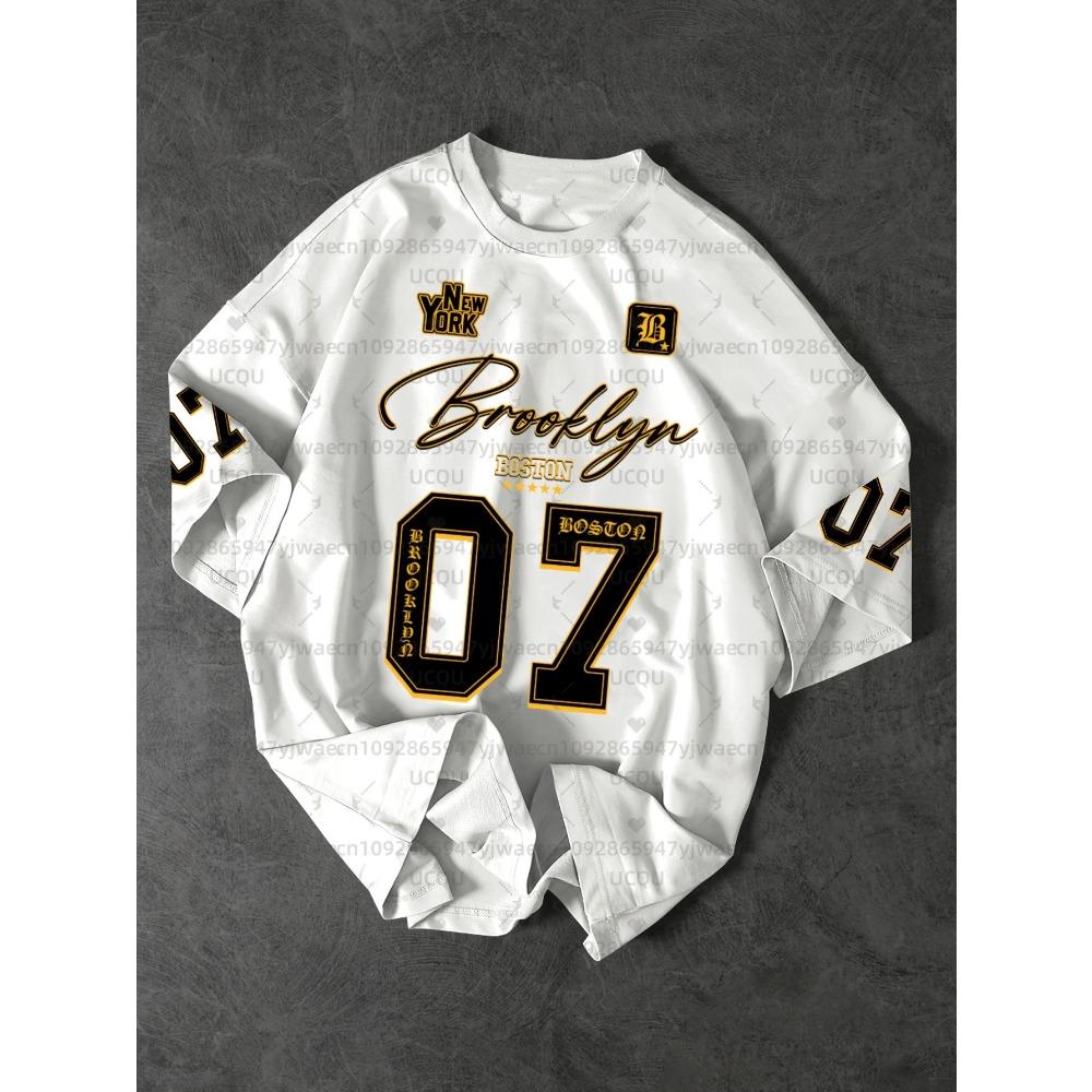 Men's Sports Jersey Brooklyn 07 Print Short Sleeve T-Shirt Summer Graphic Tee Jerseys Plus Size Women's Sport T-Shirt Tops