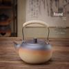 Clay Teapot with Lid and Handle for Electric or Charcoal Stove