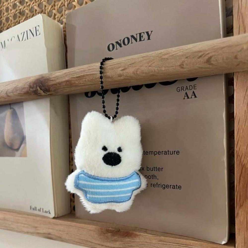 

Stuffed Plush Dolls Cartoon Key Chain Bag Pendant Plush Toy Kawaii White Puppy Plush Pendant Toys Style B