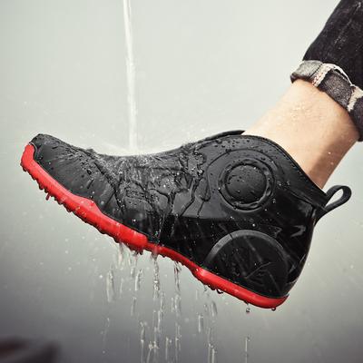Scarpe da lavoro da uomo Scarpe da cuoco Impermeabili da cucina Stivali da lavoro da cucina Stivali da pioggia antiscivolo alla caviglia Calzature di sicurezza per ristorante dell'hotel da uomo