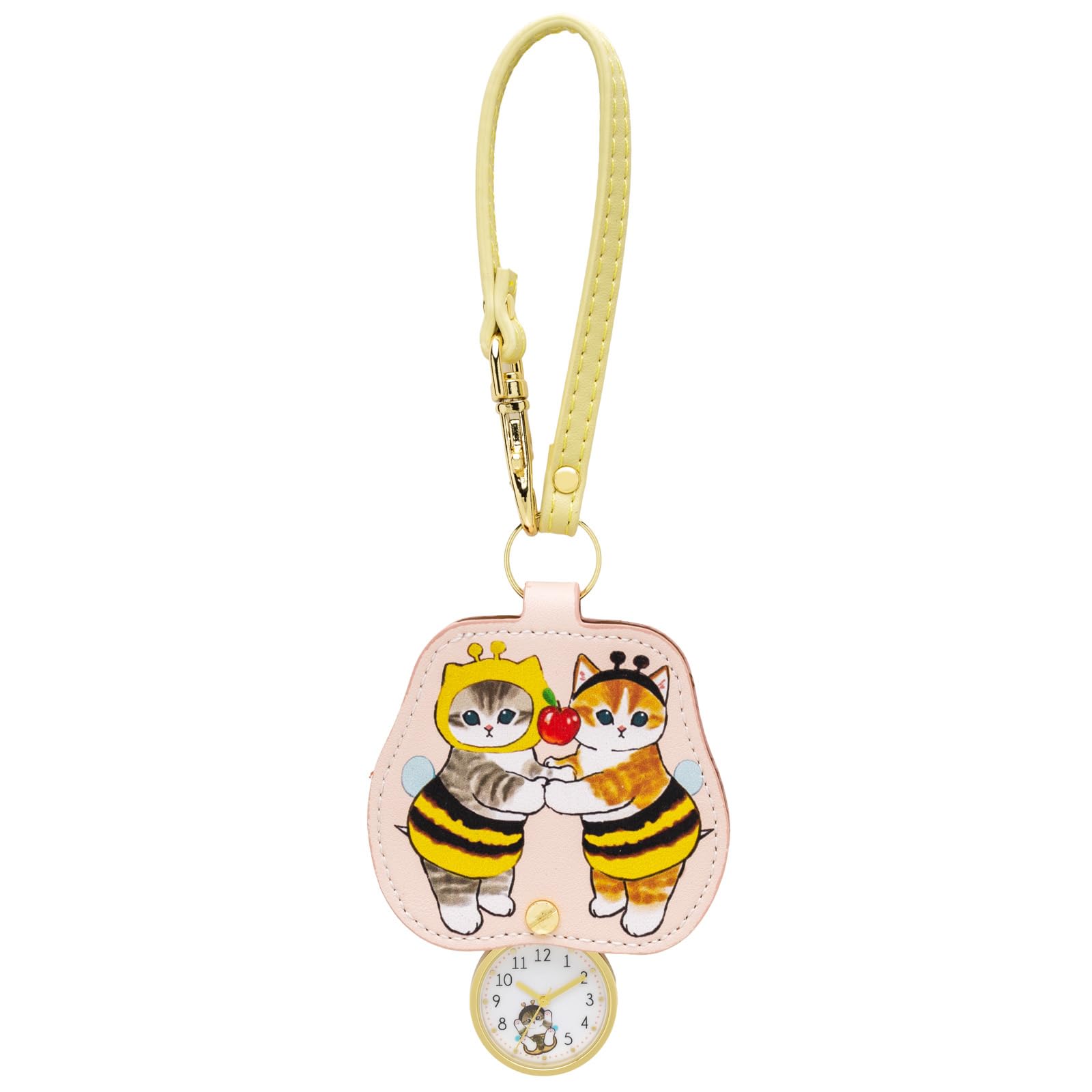 

Карманные часы аналоговые брелок часы Bee Pink mofusand [Fieldwork] женские розовый