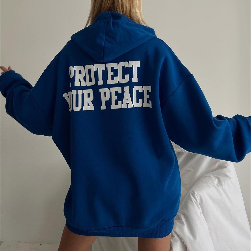 BITCED Women's Casual Fashion Print Thickened 100 Top Long Sleeve Hooded Hoodie Woman