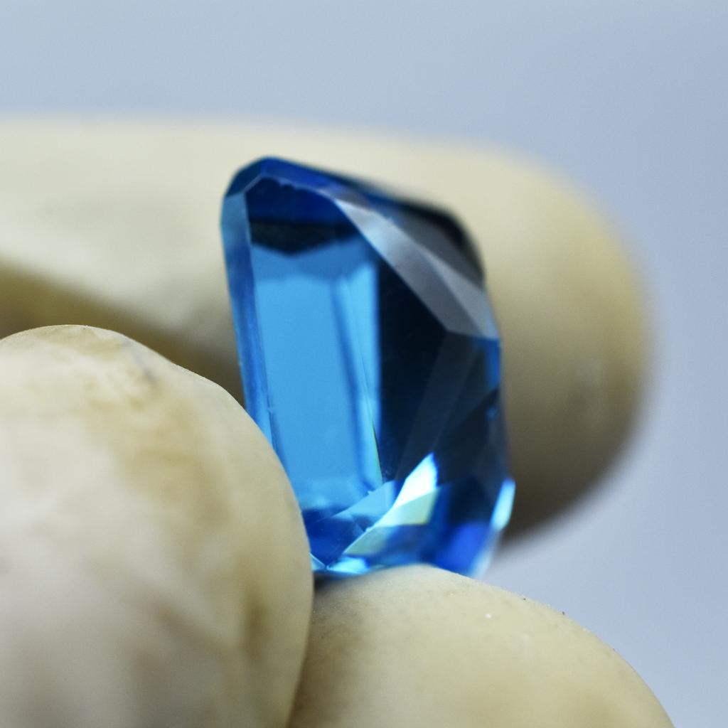 Natural Blue Sapphire Loose Gemstone 10.40 Ct Light Emerald Cut Ceylon September Birthday Birthstone