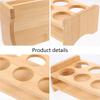 Wooden Shot Glass Holder for 6 Glasses Compact Display Tray for Whiskey Cups Home Bar Party Organizer Storage Rack