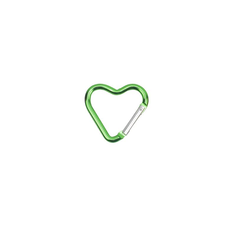 1 Pcs Heart-shaped Aluminum Carabiner Key Chain Clip Outdoor Keyring Hook Water Bottle Hanging Buckle Travel Kit Accessories