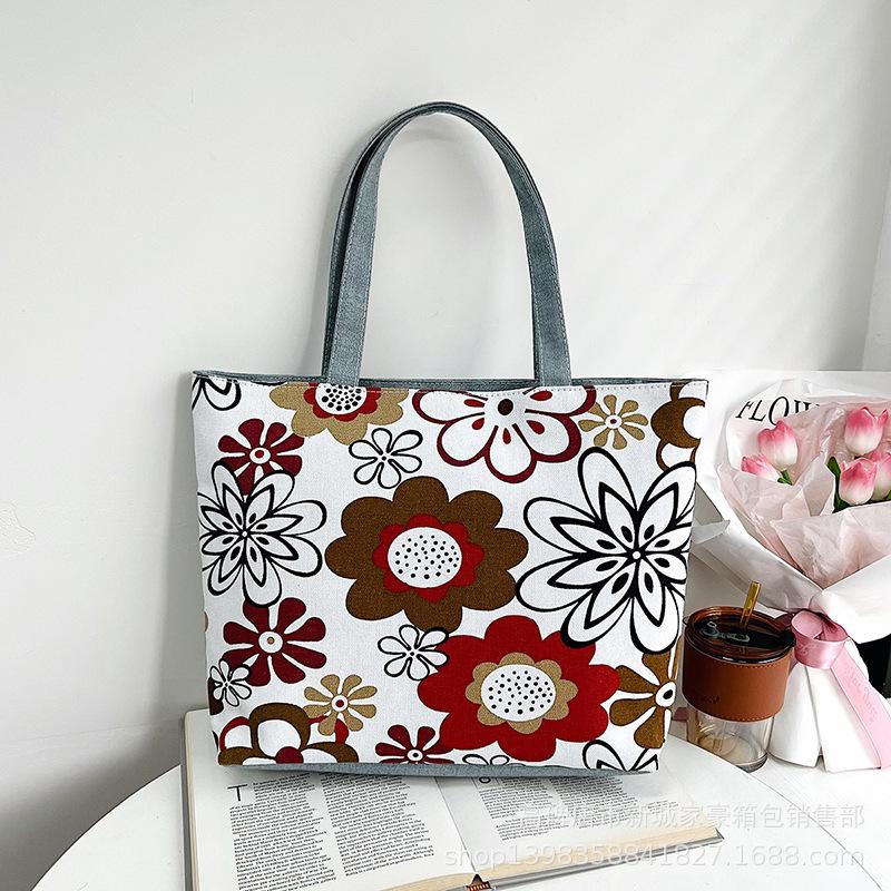 Новая версия милой мультяшной холщовой сумки, женская плечевая сумка в литературном стиле, холщовая сумка-тоут большой вместимости, женская сумка