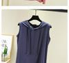 Spring Summer Women's Sleeveless Modal Vest Hooded Sweatshirt - Plus Size Slimming Loose Fit