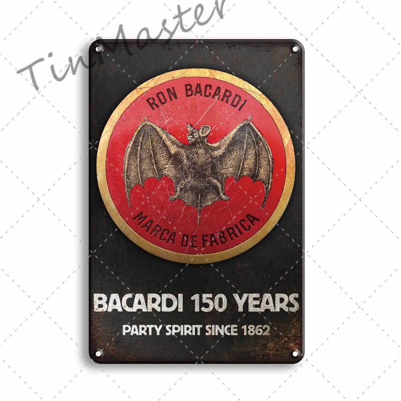 Whiskey Bier Metalen Tin Bord Vintage Home Decor Retro Bacardi Metalen Poster Teken Ierse Pub Keuken Cafetaria Restaurant Decoratie