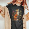 Vintage Wildflower Fox Comfort Shirts Light Academia Cottagecore Forestcore Whimsical Shirt Casual Daily Y2K Top Streetwear