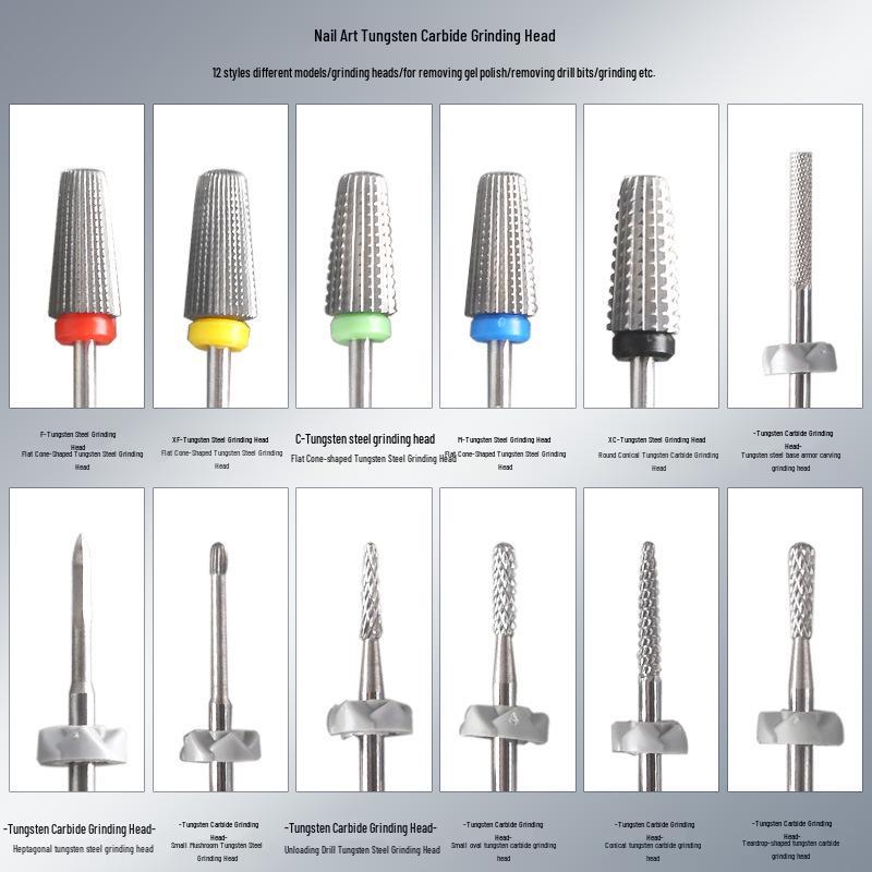 Tungsten Steel Nail Art Manicure Grinding Head for Cuticle and Nail Removal
