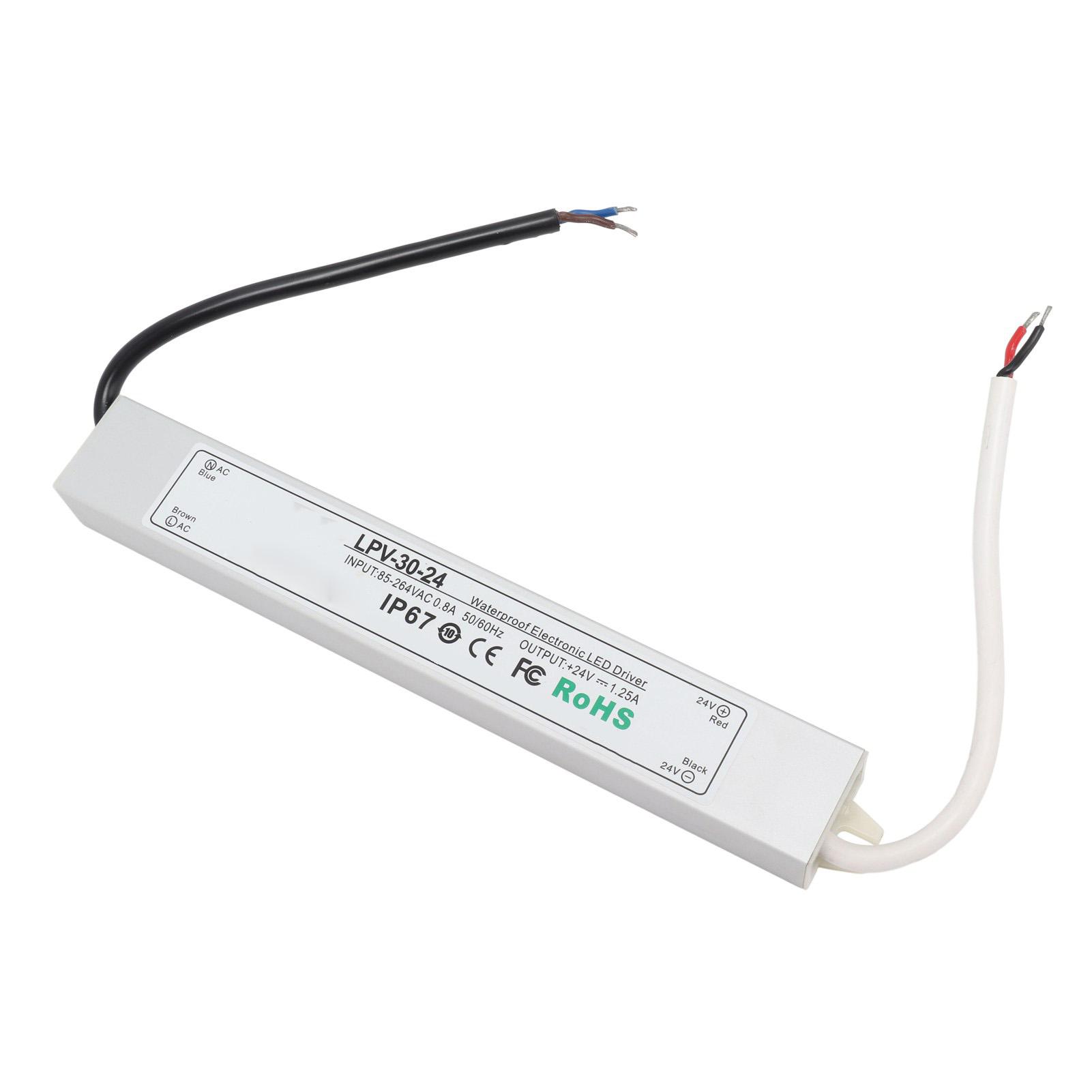 

LED Driver IP67 Waterproof 24V Low Voltage Output Power Supply Transformer Adapter for Lamp Security Camera 85‑264V LPV