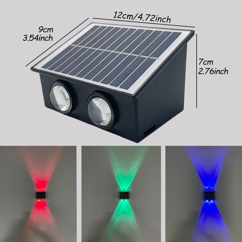 

Cross-border Waterproof Solar LED Wall Light for Garden, Courtyard, Villa, and Balcony. Warm White