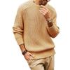 Autumn Winter Men Knit Pullovers Men Solid Mock Neck Casual Knitted Sweater Men Long Sleeve Loose Knitwear Sweaters