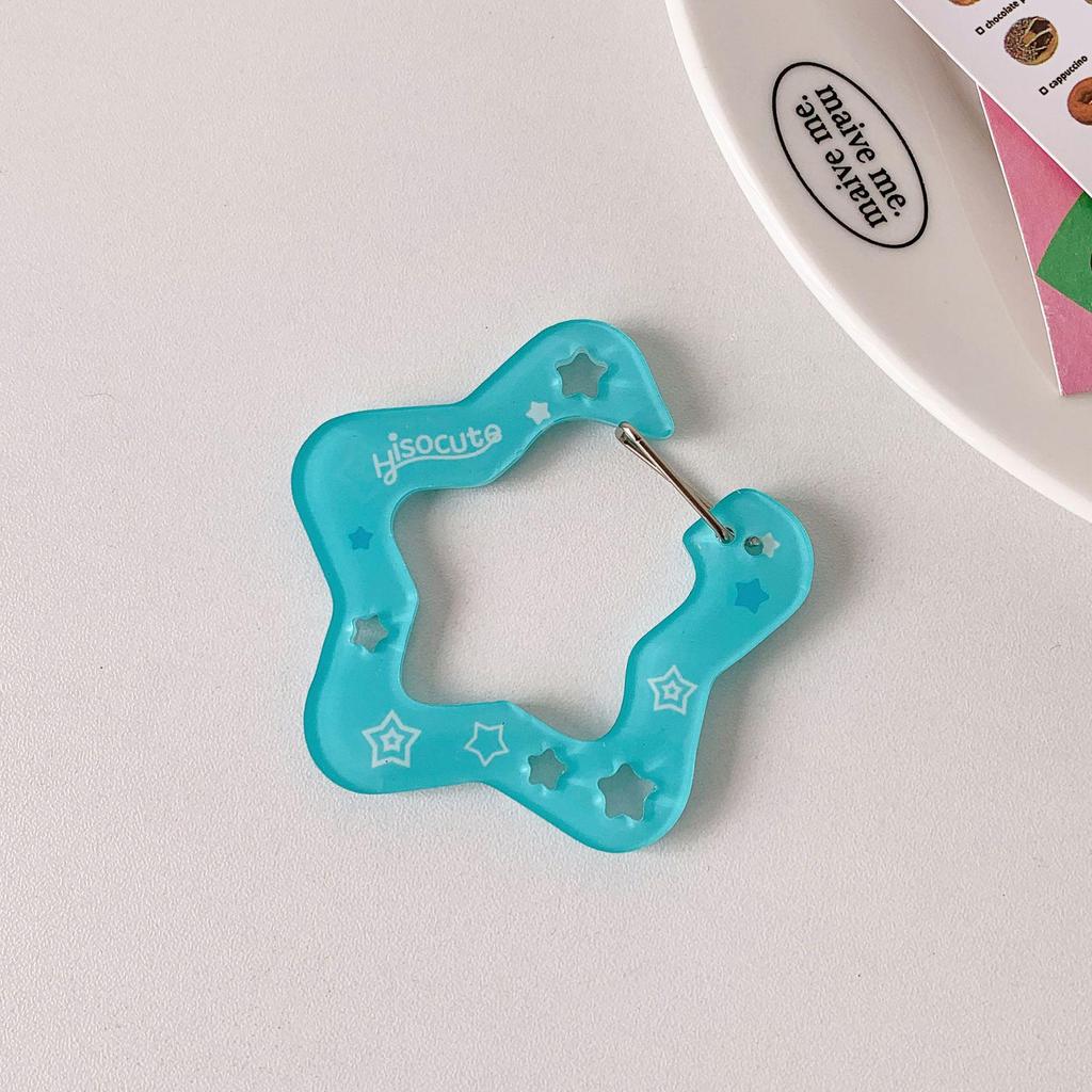 Sweet Girl Acrylic Carabiner Keychain Accessory - Cute Ita Bag Pendant