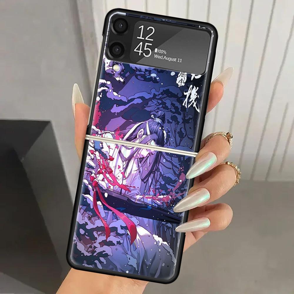Anime Mo Dao Zu Shi Hard PC Phone Case For Samsung Galaxy Z Flip 7 6 5 4 3 Black ZFlip7 ZFlip6 Flip5 Flip4 Flip3 5G Print Cover