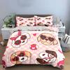 Cartoon Dog Print Three-Piece Set Soft Comfortable Duvet Cover Bedding Set Included 1*Duvet Cover & 2*Pillowcases, Gift