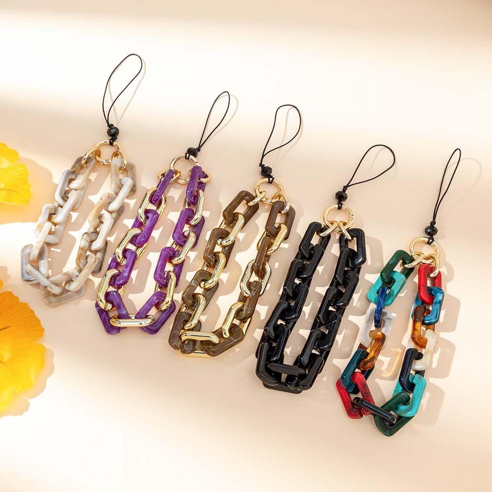 

Anti-Lost Jewelry Mobile Phone Strap Cell Phone Lanyard Ring Buckle Phone Lanyard Soft Pottery Rope разноцветный