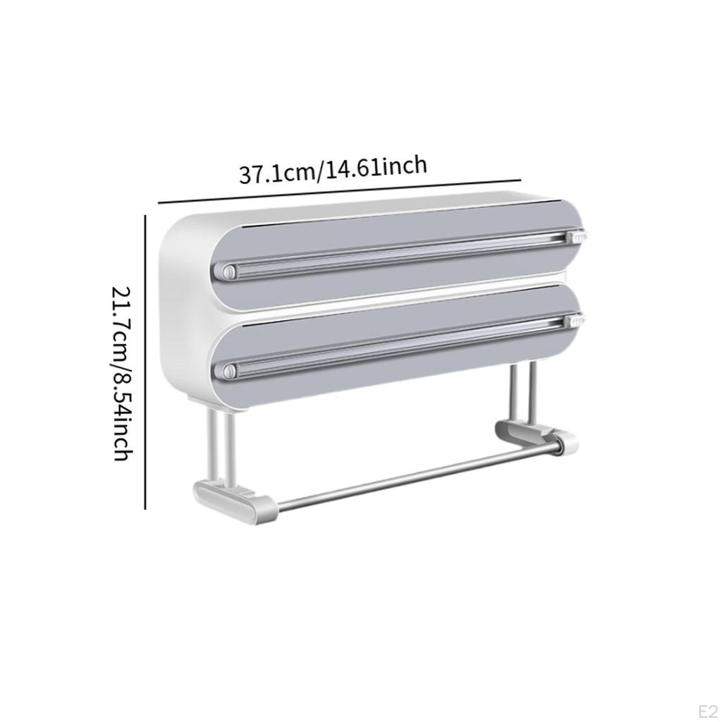 Clingfilm Dispenser with Slide Cutter for Baking Paper Household Tinfoil