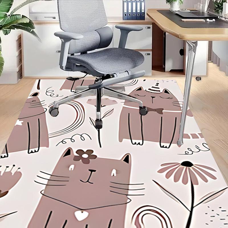 1PC cat flower Carpet Ultra Soft, Thick & Absorbent, Non Slip Machine Washable Mat for Entryway