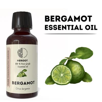 Bergamotový esenciální olej – Čistý olej, Svěží citrusové aroma, Přírodní vůně pro difuzi