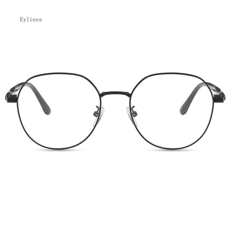 Motetrend Rund innfatning Kortsiktede briller Anti-blått lysblokkerende nærsynthet Briller Ferdig minus briller Dioptri 0 TIL -4.0