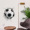 3D Breaking Through Wall Soccer Football Toilet Sticker Self-Adhesive Waterproof Removable Bathroom Home Decor Art