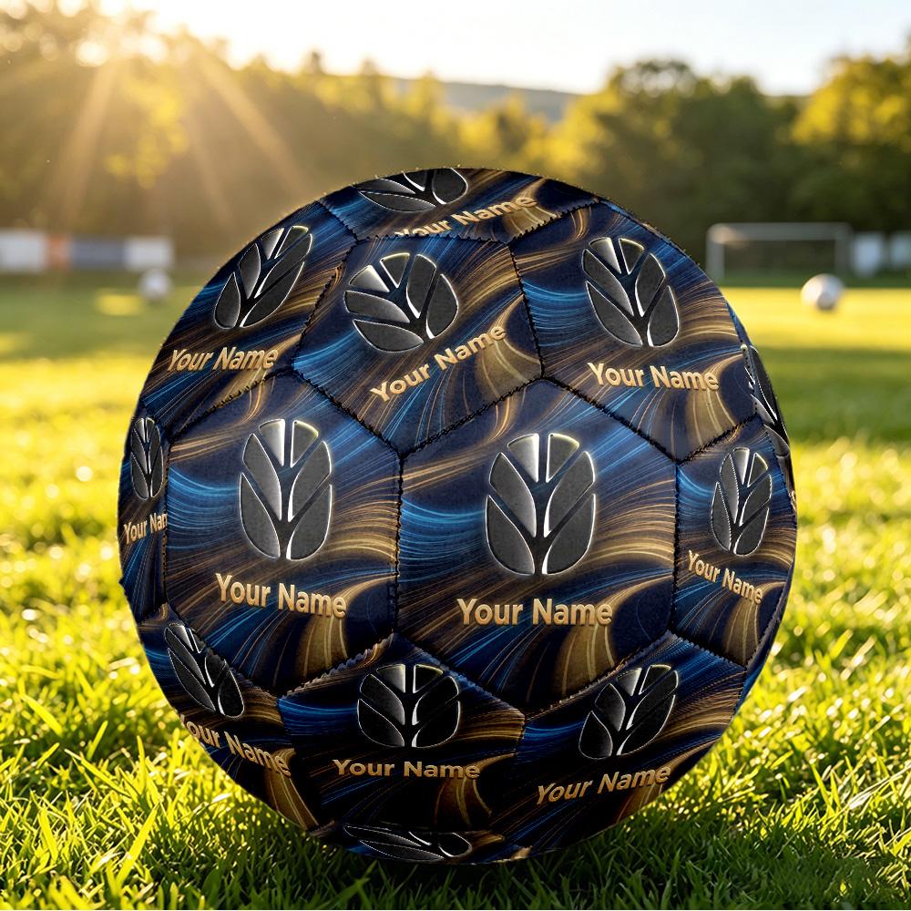 New Holland Size 5 Football, Custom Name Text Personalized Soccer Ball Sport Training Gift