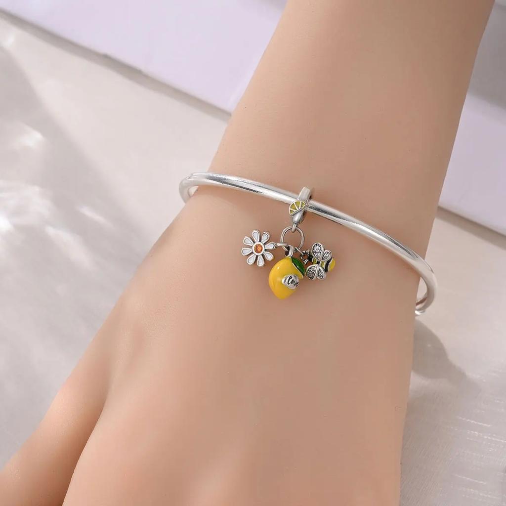 New Original Copper Bee Charms Honey Earrings Ring Beads Pendants Fit Bracelet Necklace Diy Jewelry Gift
