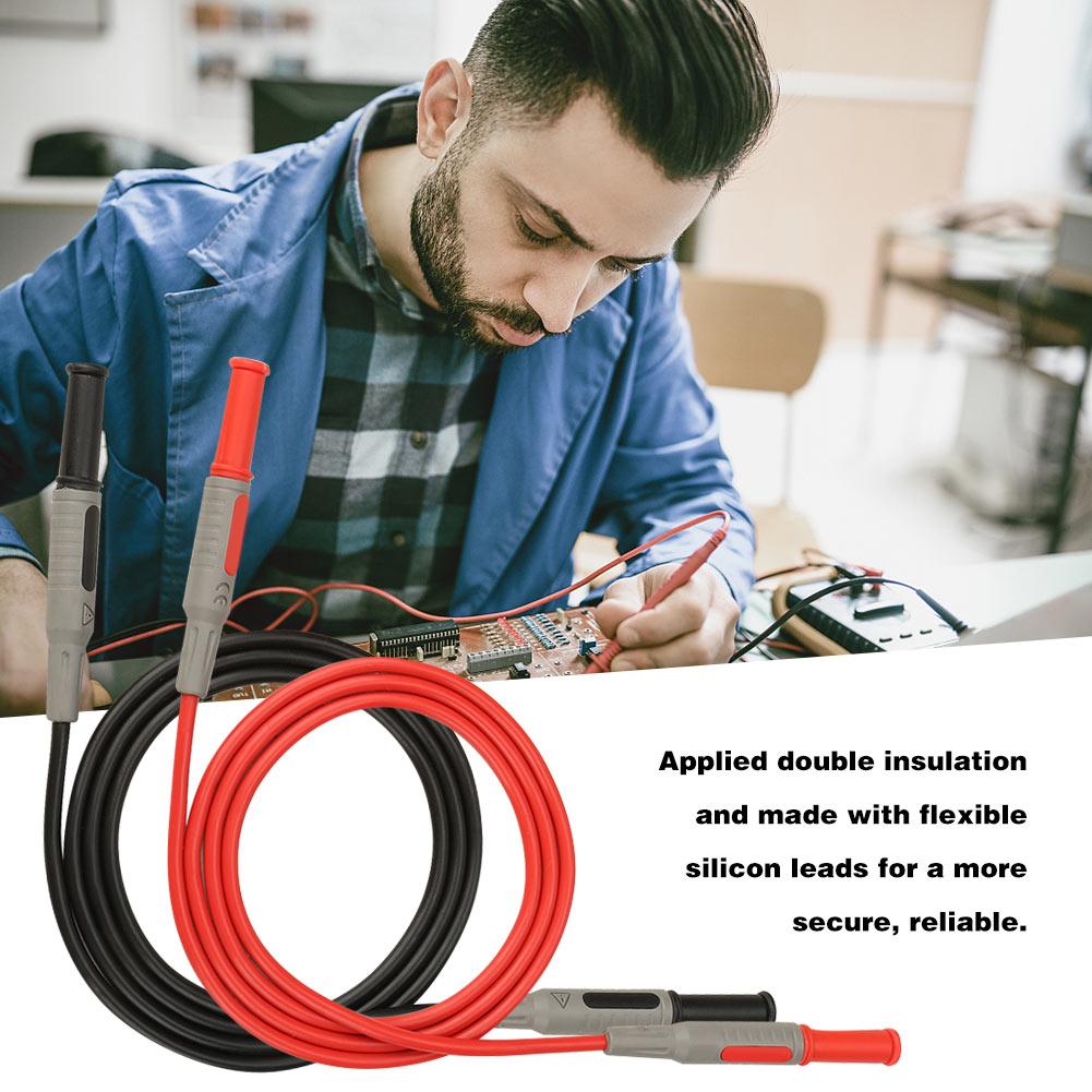 P1032 4mm Banana Plug Test Line Injection Molded Straight to Straight Multimeter Wire Cable