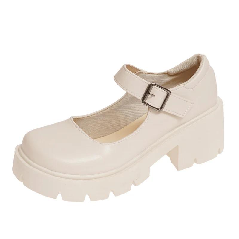 Модные британские туфли Мэри Джейн на толстом каблуке — фото 8