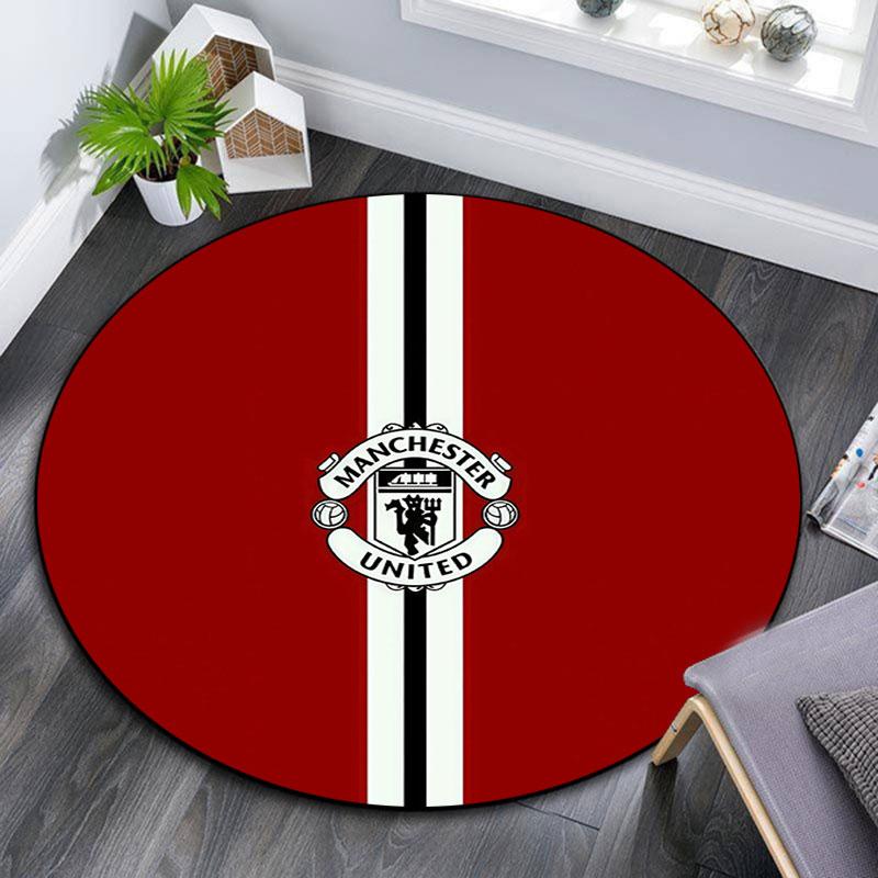 Manchester United2,Round Area Rug,Carpet Rug for Living Room Bedroom Sofa Playroom Decor,Non-slip Floor Mat