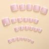 24pcs French Style Fake Toe Nails Press On Nails In White, Simple And Elegant, Comes With 1pc Nail File And 1pc Jelly Glue, Nail Supplies