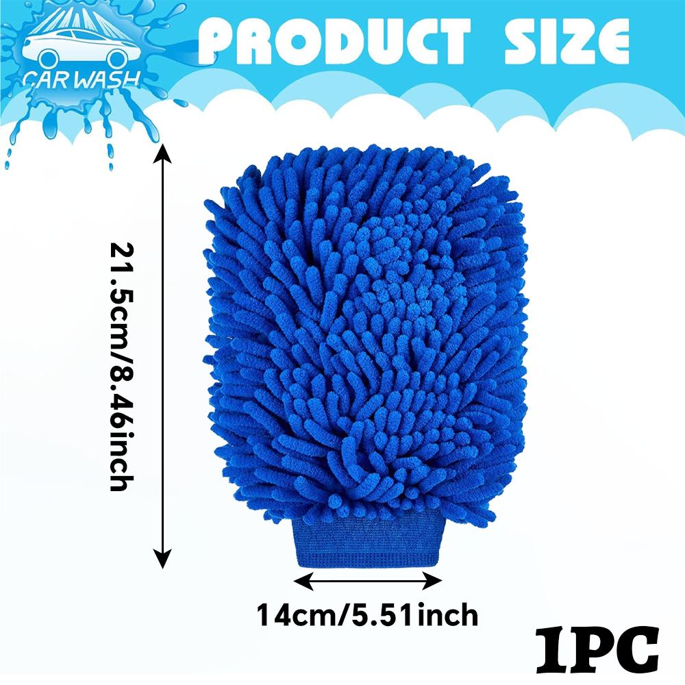 Car Wash Microfiber Chenille Car Wash Sponge Care Washing Brush Pad Washing Towel Auto Gloves Styling Accessories Gadget