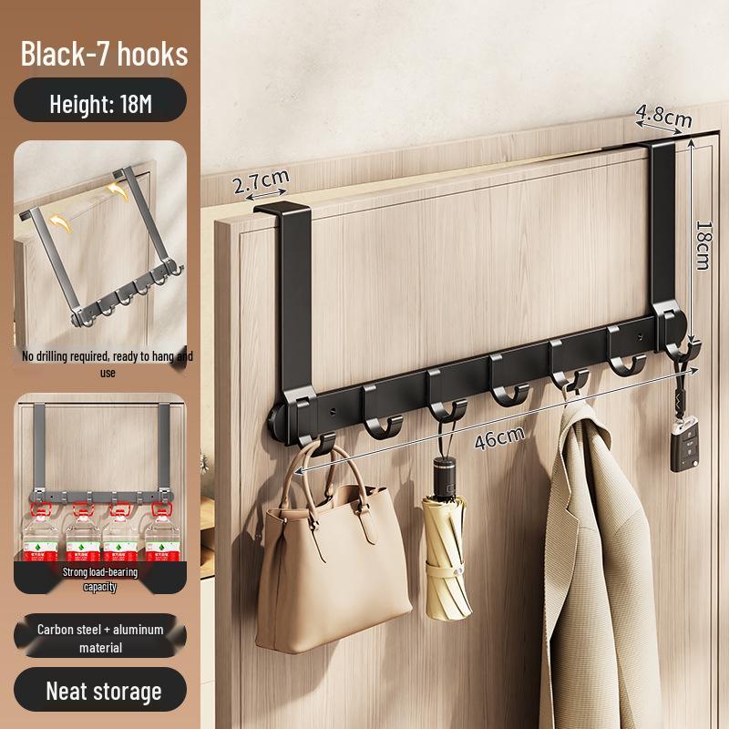Silent Adhesive Wall-Mounted Clothes Hanger Hook for Bedroom Doors