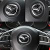 Kohlefaser Auto Lenkrad Dekorationsaufkleber Zubehör für Mazda 2 3 6 5 Atenza CX3 CX5 MX5 CX7 Axela CX30 CX90 CX60 CX5 sxnkg22