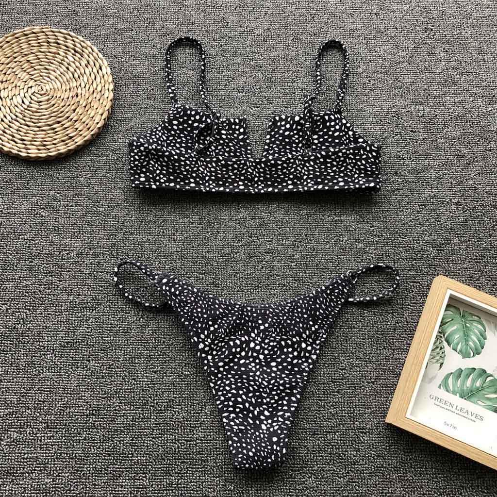Sexy Women Solid Bikini Push-Up Padded Swimwear Swimsuit Bathing Beachwear