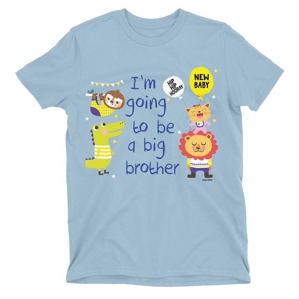 

Going to be a Big BROTHER Boys TShirt ANIMALS Kids New Baby Announcement M