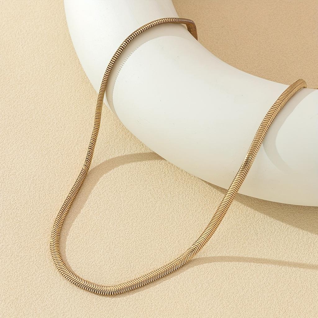 1 design de nicho colar corrente osso de cobra cor dourada alto temperamento decoração diária simples luxo leve