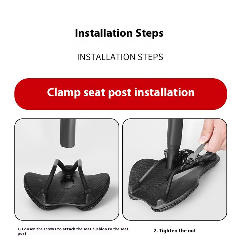 3D Print Breathable Bike Seat Lightweight Comfortable Bicycle Seat Wear Resist Shockproof Cycling Cushion for Outdoor Travel