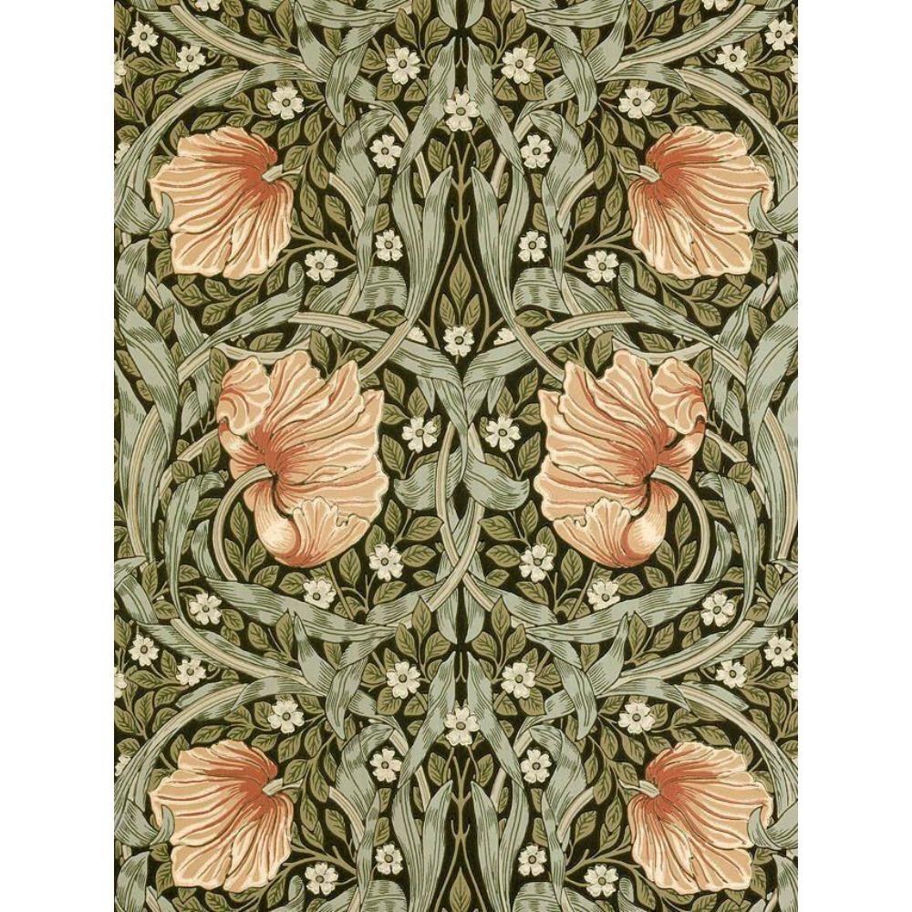 William Morris Inspired Floral Garden Rug – Anti-Slip Green Art Carpet for Living Room, Arts & Crafts Style Floor Mat Decor