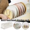 Detachable Pot Lid Holder Plastic Dish Drying Rack New Dish Drain Rack  Household