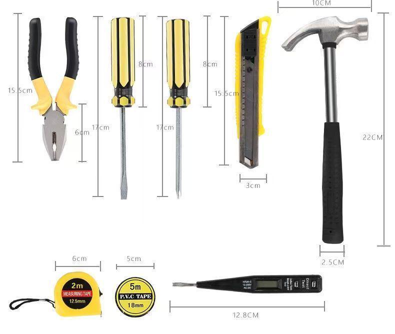 12-Piece Universal Household Tool Set: Digital Display Electric Pen, Screwdriver & Multifunctional Repair Kit