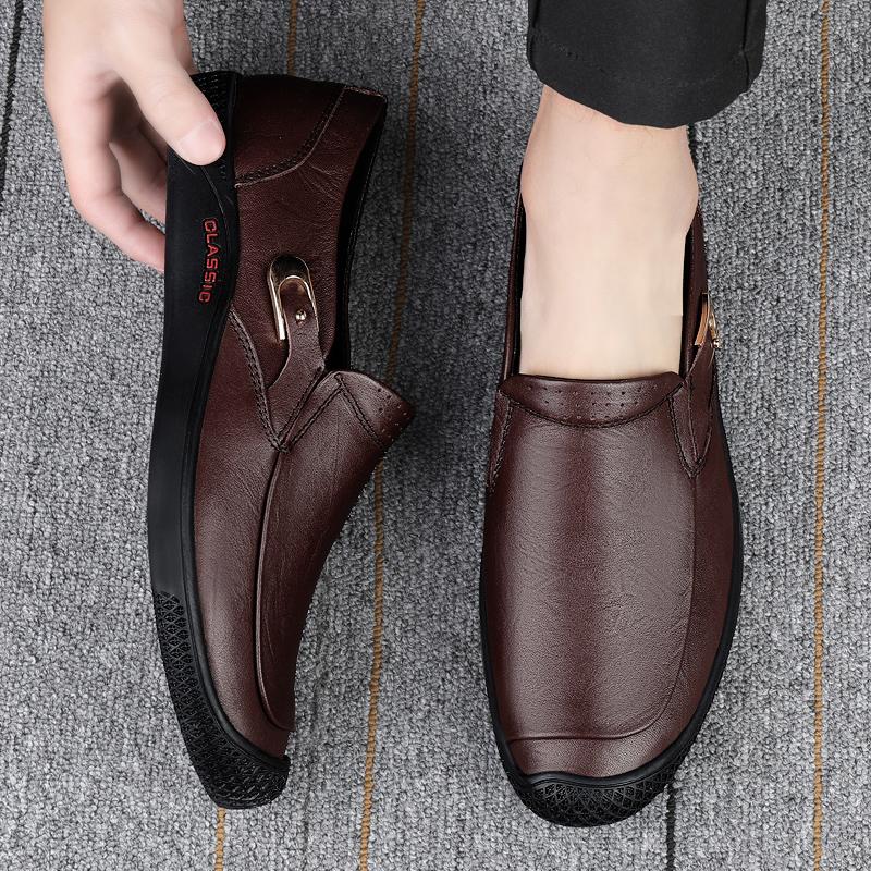 Klassieke Luxe Heren Echt Lederen Schoenen Kantoor Zakelijke Schoenen Mode Heren Casual Schoenen Antislip Rijschoenen Zomer