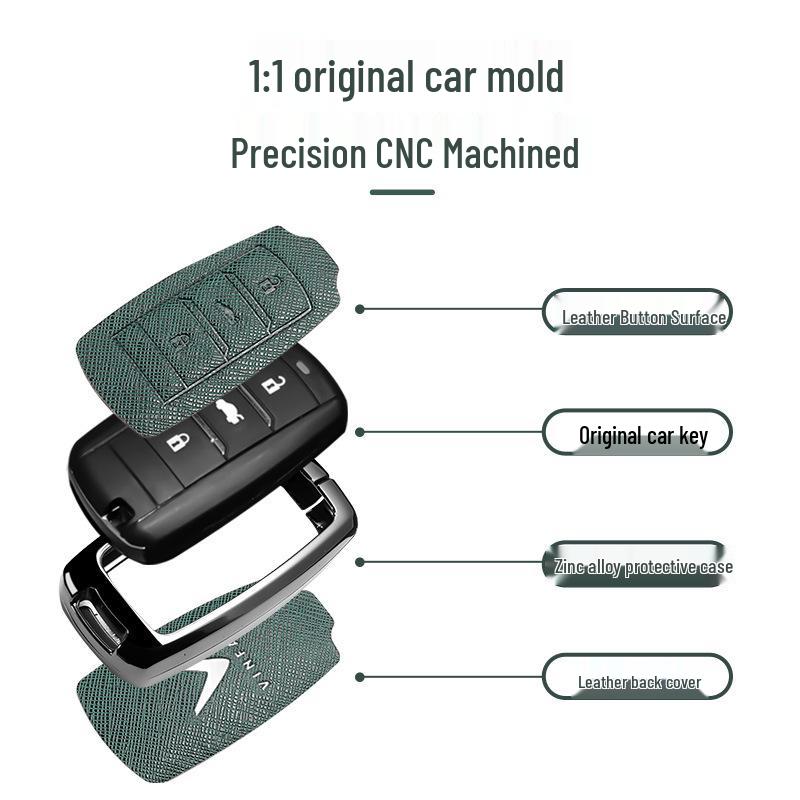 Vinfast Vietnam Car Key Case for Zhonghua V5/VF8 VF3/5/9 - Premium Bag with Buckle for Men