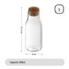 Multi-purpose Glass Beverage Bottles with Cork Stoppers (Set of 2)