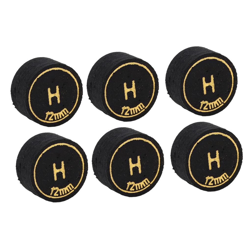 6pcs Pool Billiard Cue Tips 12mm Billiard Pool Cues Tips Light Weight Pool Cue Tips Replacement for