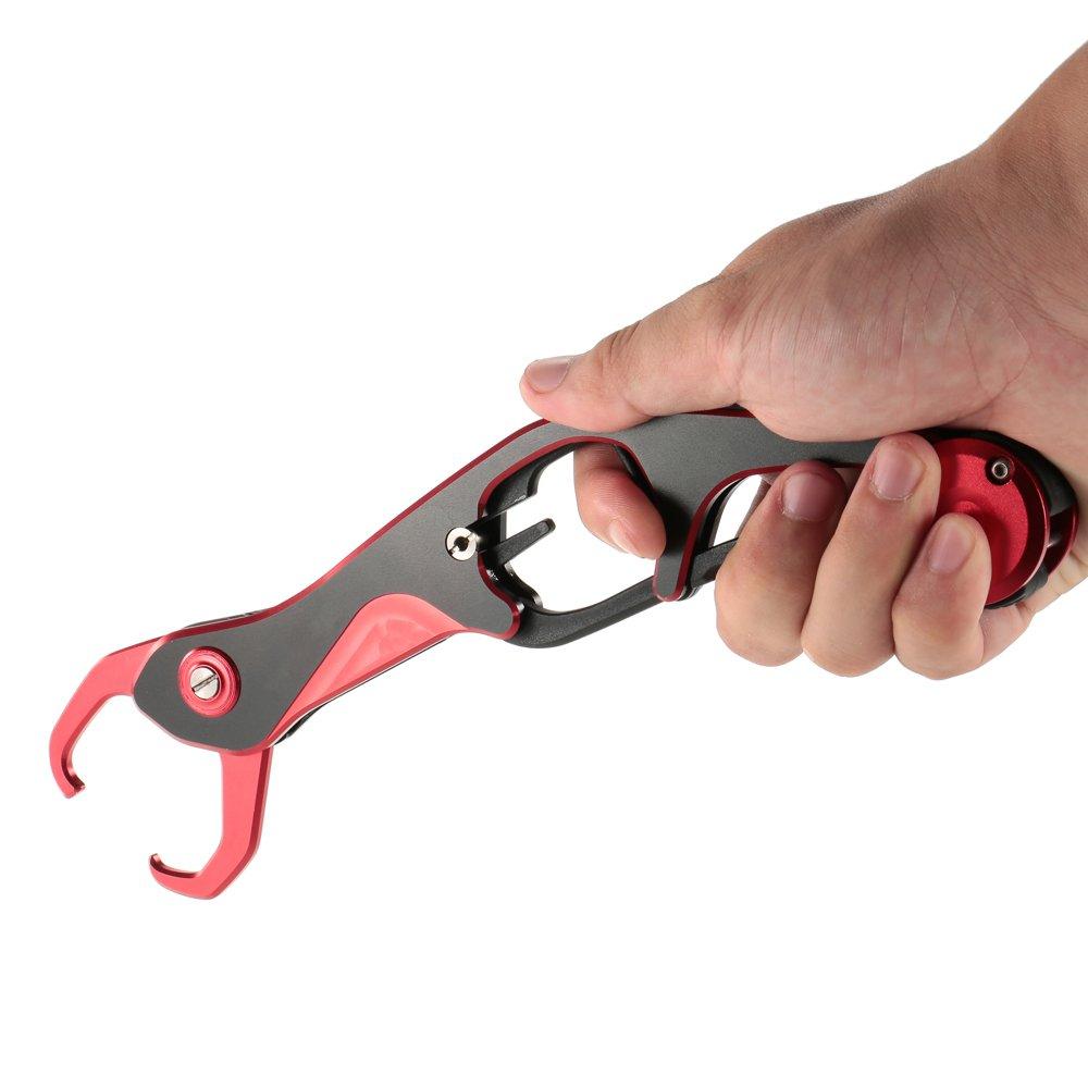 Aluminum Fish Grip Fish Catcher Ultra-Lightweight (Red)
