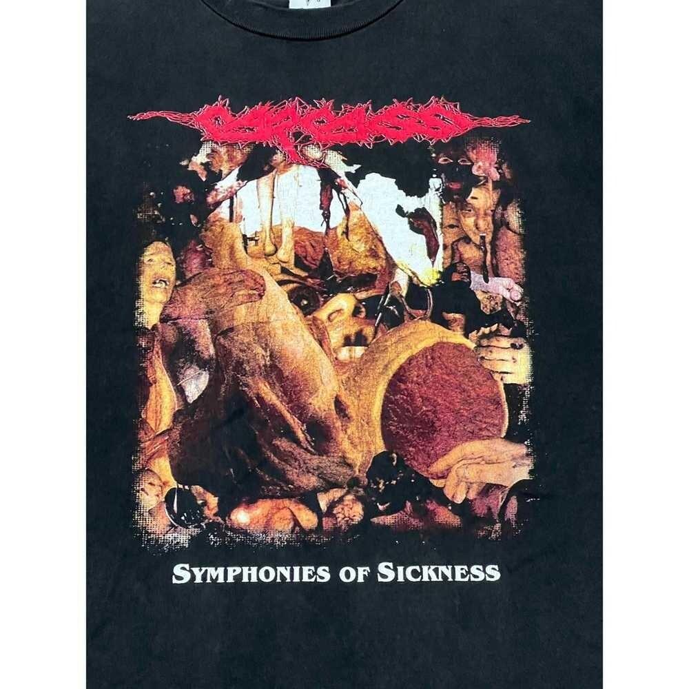 Винтажная хлопковая футболка CARCASS Symphonies Of Sickness 1990-х годов, все размеры, BT1172, унисекс XXL